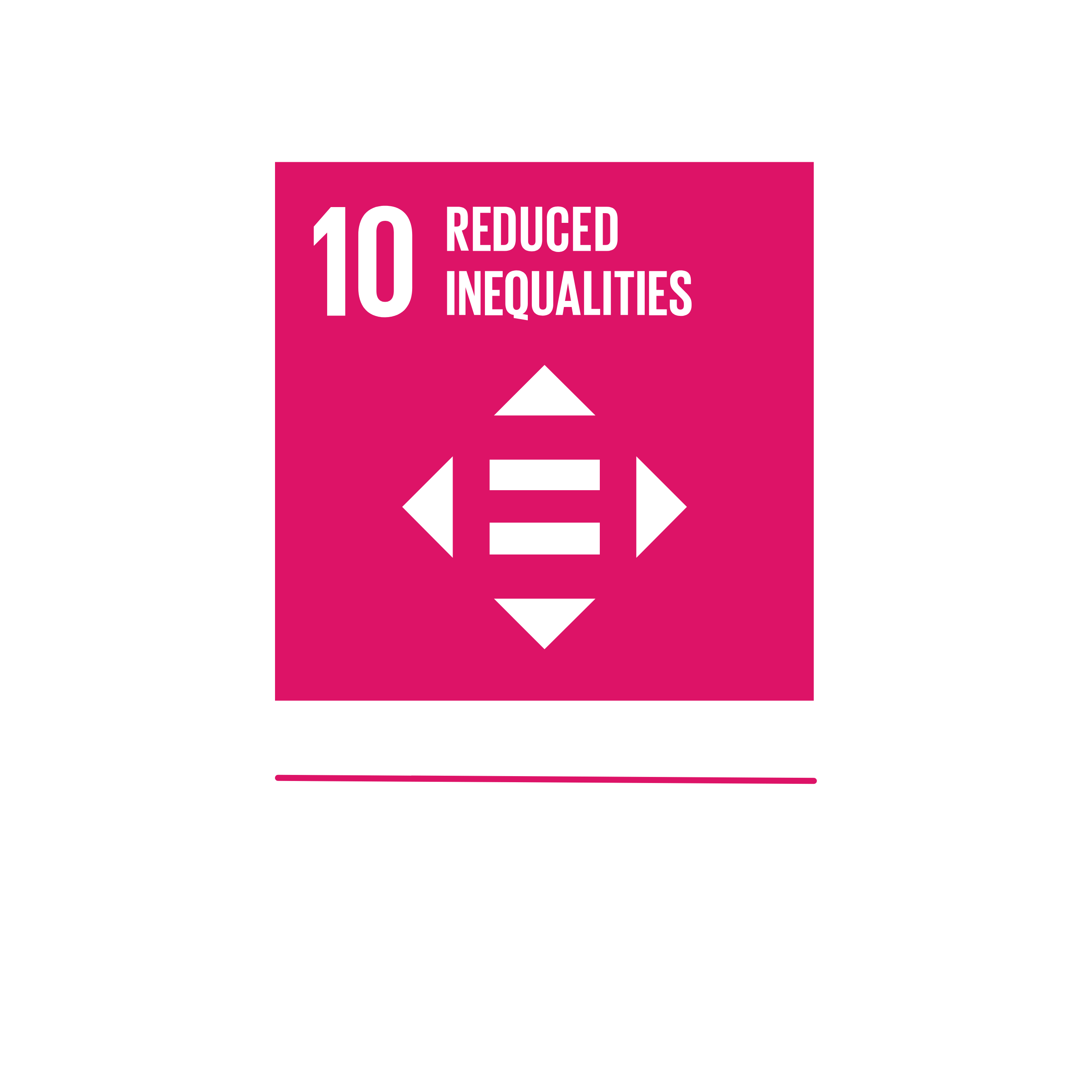 This is a picture of SDG 10, which stands for fewer inequalities. SUMM is working for less inequalities within the framework of SDG 10.