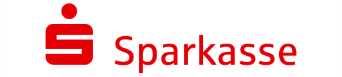 Logo der Sparkasse: Ein rotes S mit einem roten Punkt oben drauf