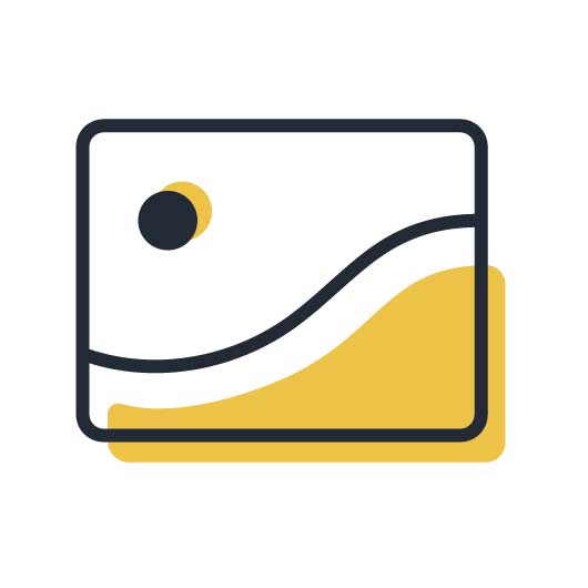 Icon für Bild-Funktion Icon für die Bild-Funktion von SUMM AI: eine stilisierte Landschaft mit Hügel, Horizont und Sonne.