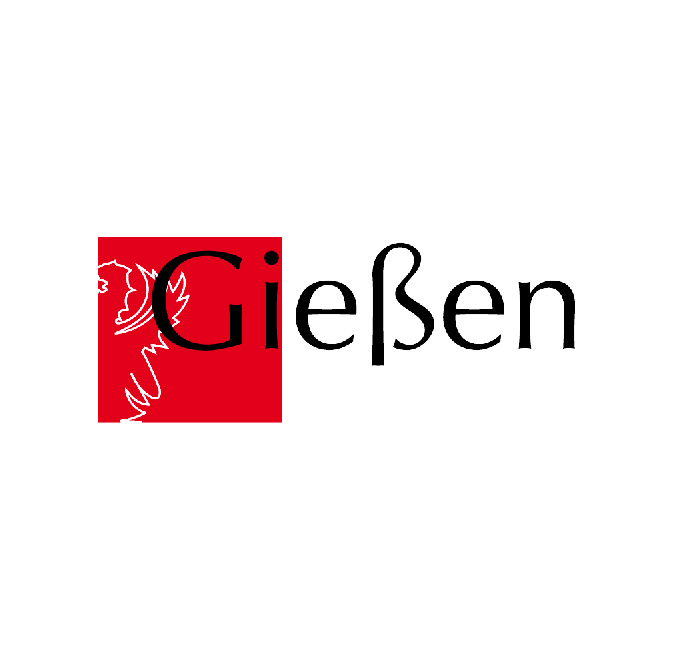 Logo der Stadt Gießen mit angedeutetem Wappen-Löwen.