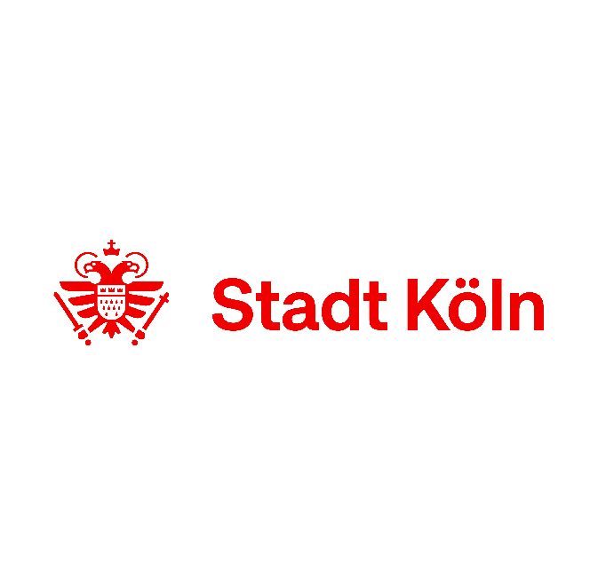 Logo der Stadt Köln mit rot-weißem Stadtwappen.