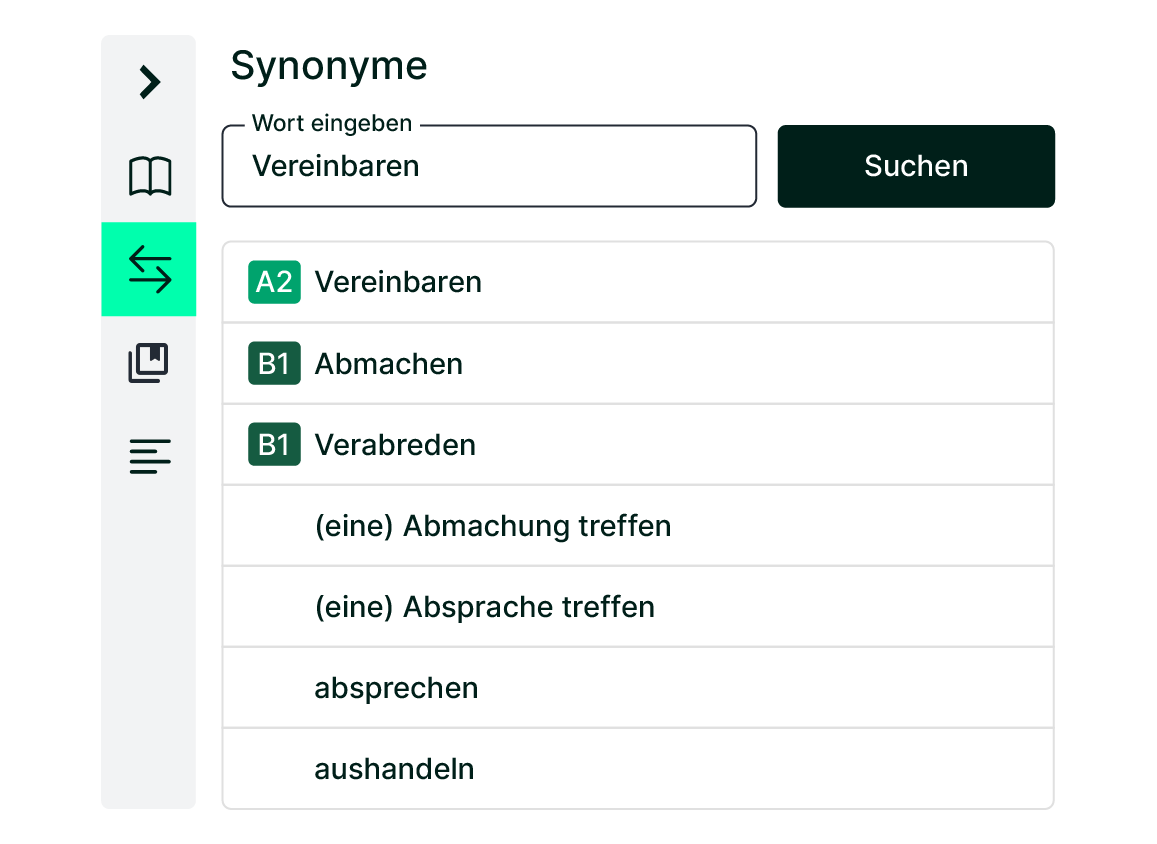 Excerpt from the user interface of the SUMM AI tool: The explanation function with a suggestion for the term “choice”.