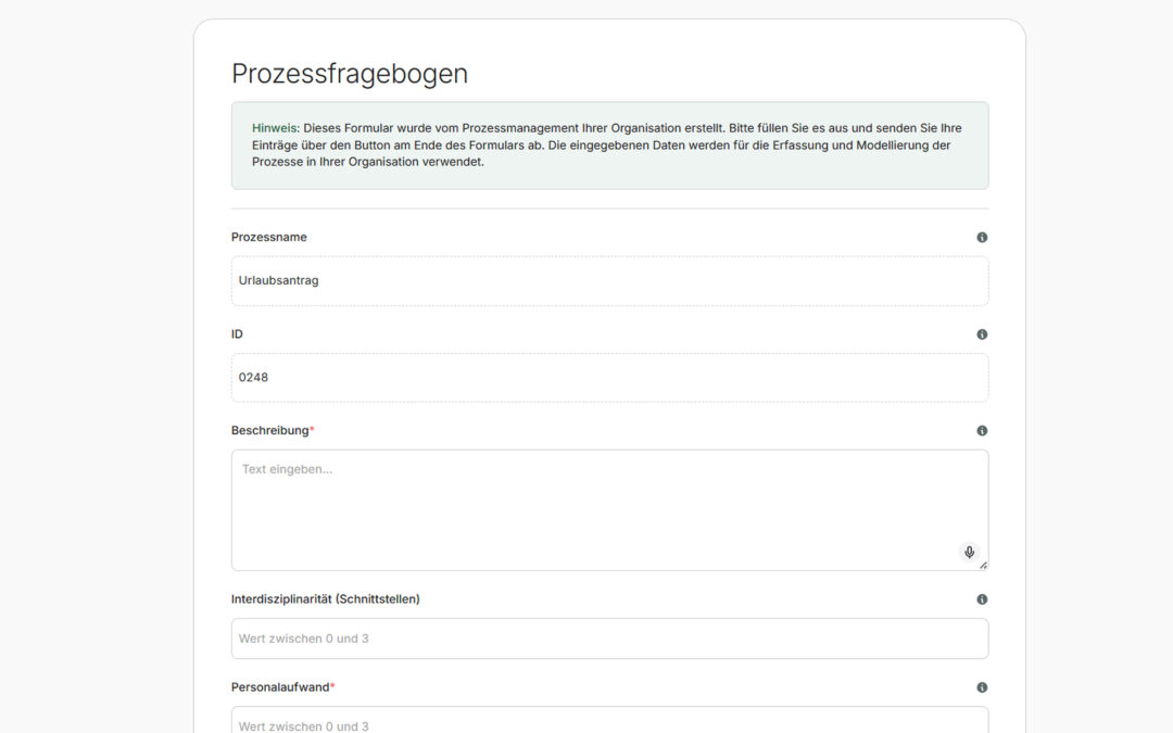 Vom Steckbrief zum Modell: Wie unser neues Formular Prozessaufnahmen revolutioniert