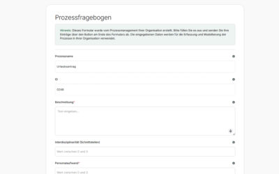 Vom Steckbrief zum Modell: Wie unser neues Formular Prozessaufnahmen revolutioniert
