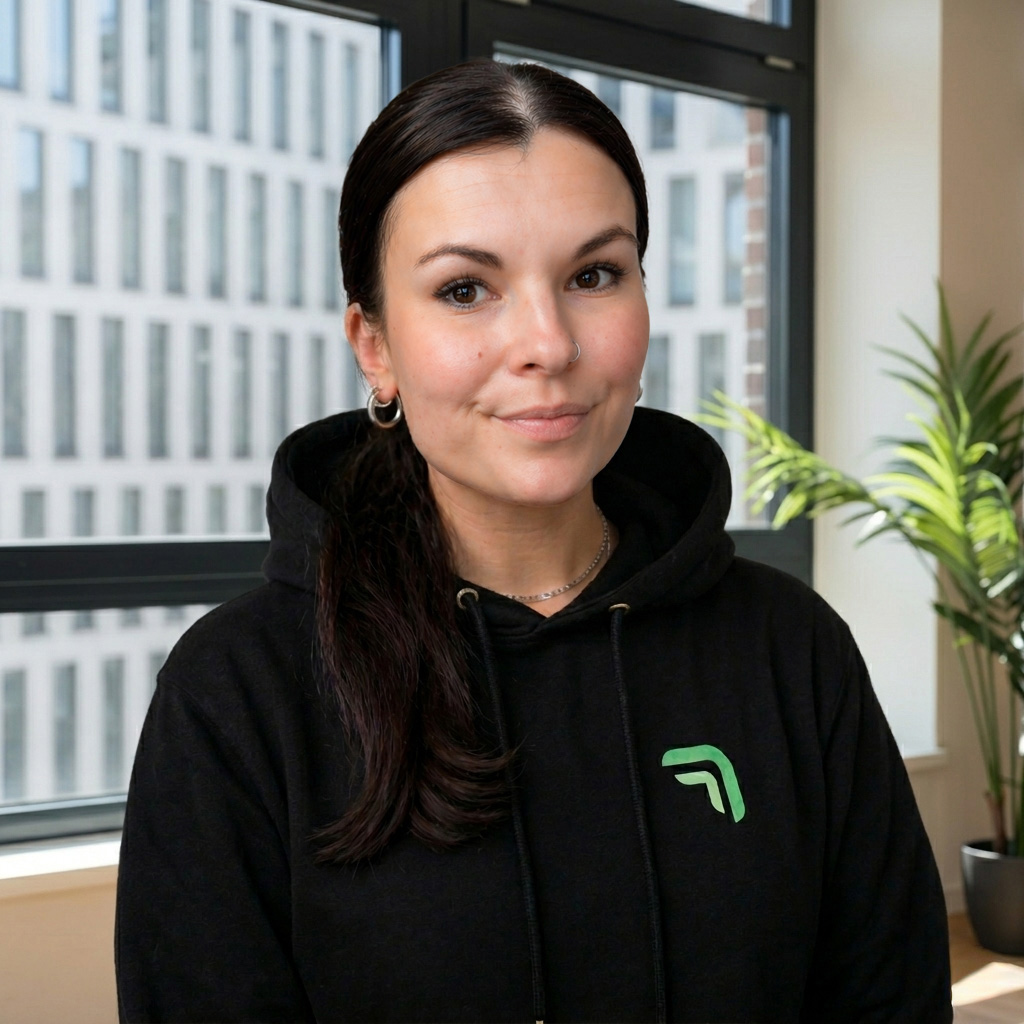 Das ist ein Bild von Aline. Aline ist im Marketing-Team von summ ai.